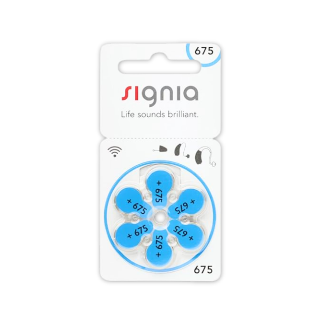 Signia Hearing Aid Battery – Size 675 – Blue