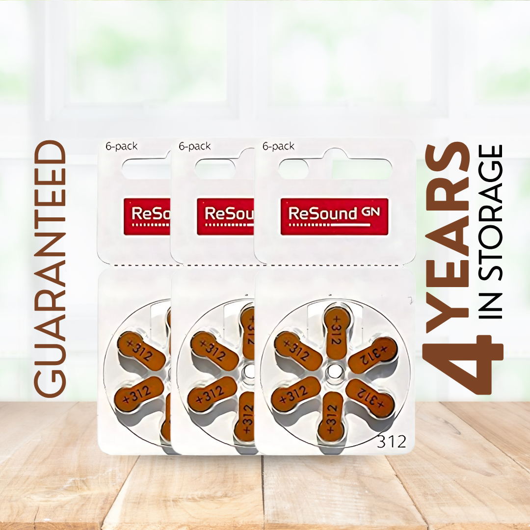 Resound Hearing Aid Battery – Size 312 – Brown