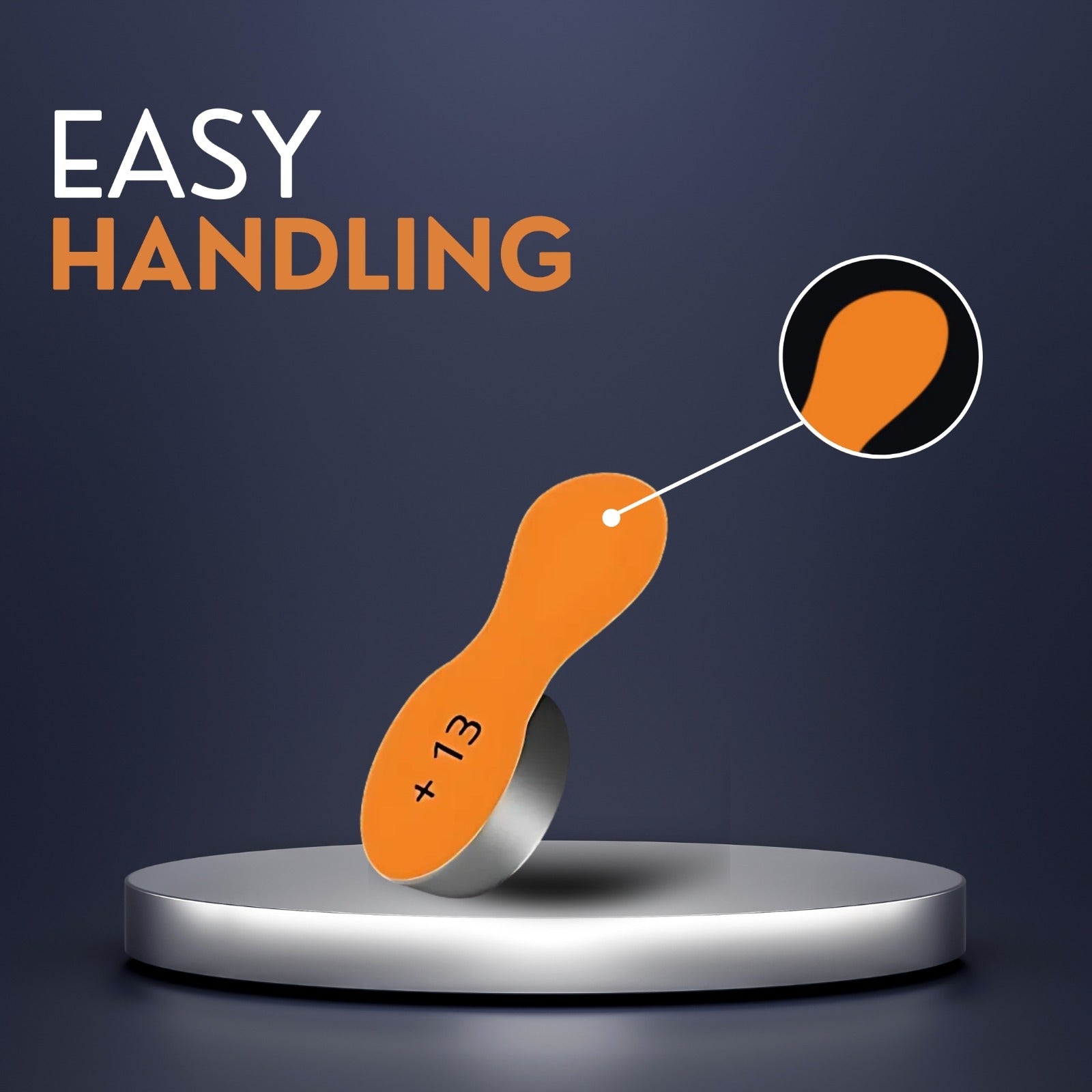 Signia Hearing Aid Battery Orange Colour - Size 13